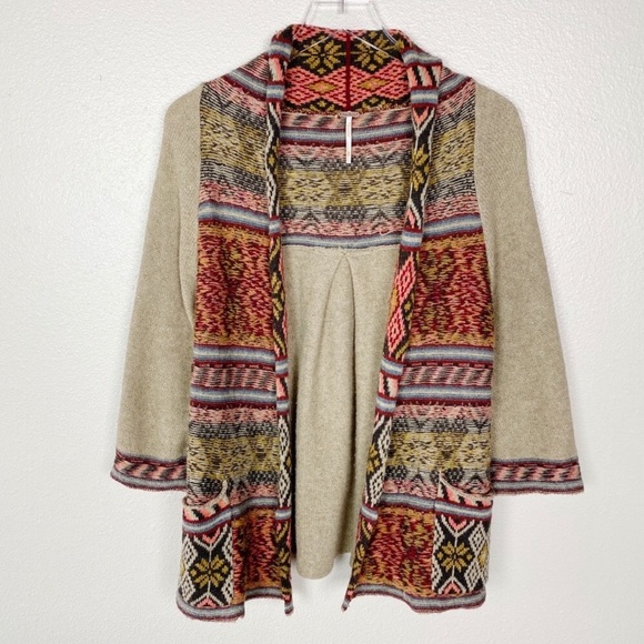 Free People Aztec Boho Wool Cardigan - Picture 2 of 8